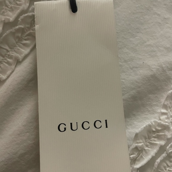 Authentic GUCCI Ruffle Neck Floral Lace Blouse - Picture 9 of 10